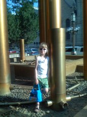Mykala standing in the Orchestra Hall Fountain