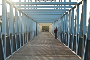 A view of the Loring Park Pedestrian Bridge