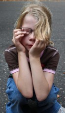 Mykala in the middle of a long day