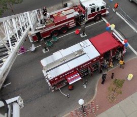 A view from the ladder truck