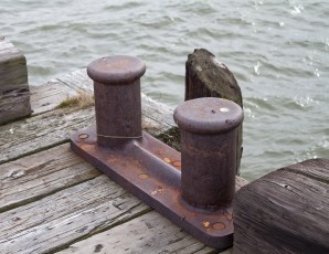 A pier near the Chesapeake Bay Bridge.