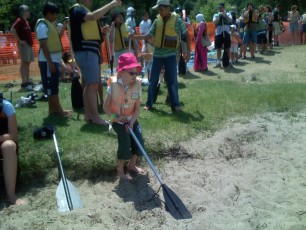 Getting ready to go canoeing on Lake Calhoun