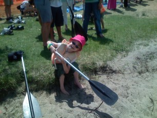 Getting ready to go canoeing on Lake Calhoun