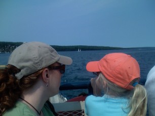 Mykala and Corinne on Madeline Island Ferry