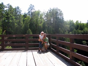 Mykala and Daddy on the north side of Manitou Falls