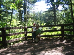 Mykala and Daddy on the south side of Manitou Falls