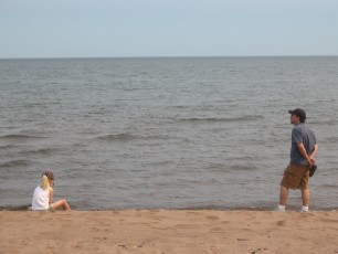 Mykala and Daddy - Standing on the Beach