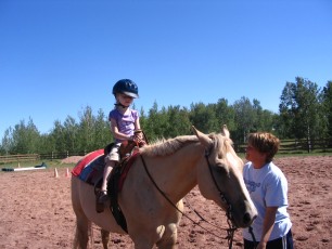 Mykala riding a horse