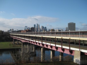 View of Minneapolis  from Wiesman Art Museum