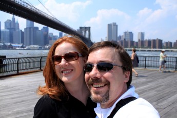 Me and Corinne by the Brooklyn Bridge
