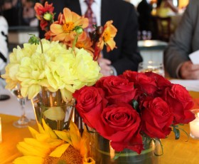 Flowers at the wedding