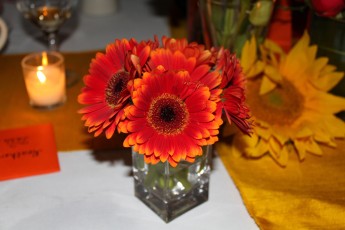 Flowers at the wedding