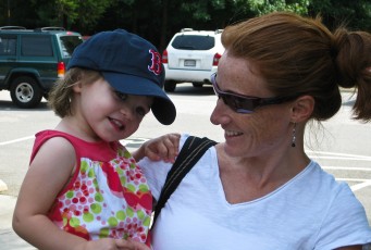 Smiling in the parking lot of Kids Together Park