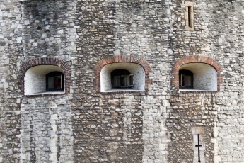 Toy soldiers in a window in the Tower of London