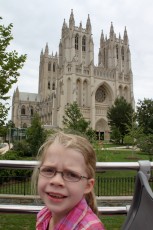 On a bus tour at the National Cathedral