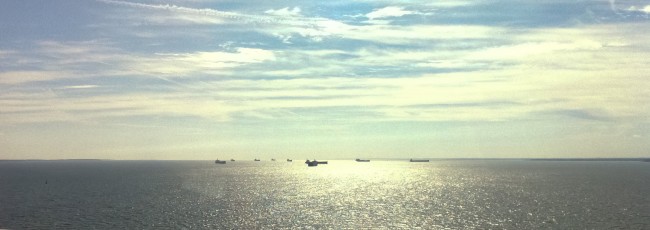 A view from the Chesapeake Bay Bridge.