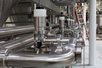 Piping network for the brewing process at Dogfish Head Brewery.