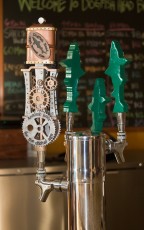 The taps in the tasting room.