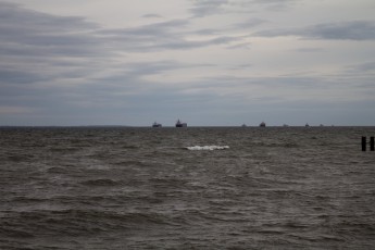 A view from a pier near the Chesapeake Bay Bridge.