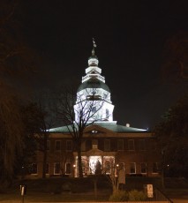 A view of the Maryland State House.