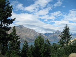 A view of Cecil and Walter peaks from One Mile track