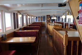 A view of the bar on the Earnslaw