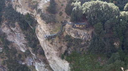 We could see (and hear screams from) the Canyon Swing from the Moonlight track