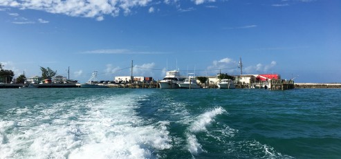 Taking the water taxi to Chat 'n Chill