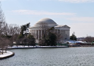 View of the Jefferson Memorial from across the tidal basin