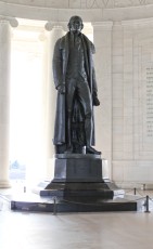 The statue of Jefferson in the memorial