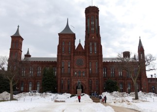 View of the Smithsonian Castle from The Mall