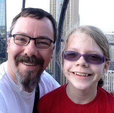 Me and Mykala from the top of the Foshay Tower.