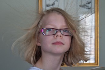 Mykala playing with a Van der Graaf Generator