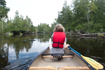 Canoeing down the Brule River