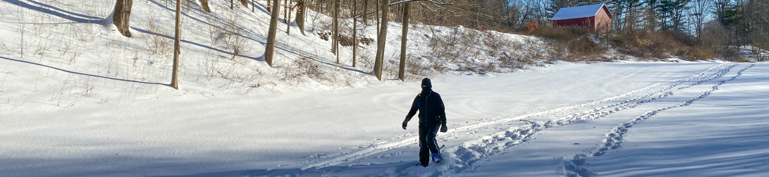 Snow Shoeing in River Park